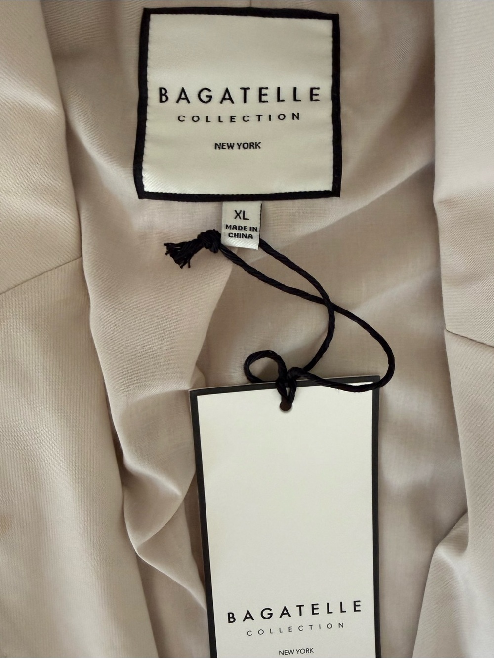 Bagatelle Cream Sleeveless Blazer Vest XL - Picture 6 of 10